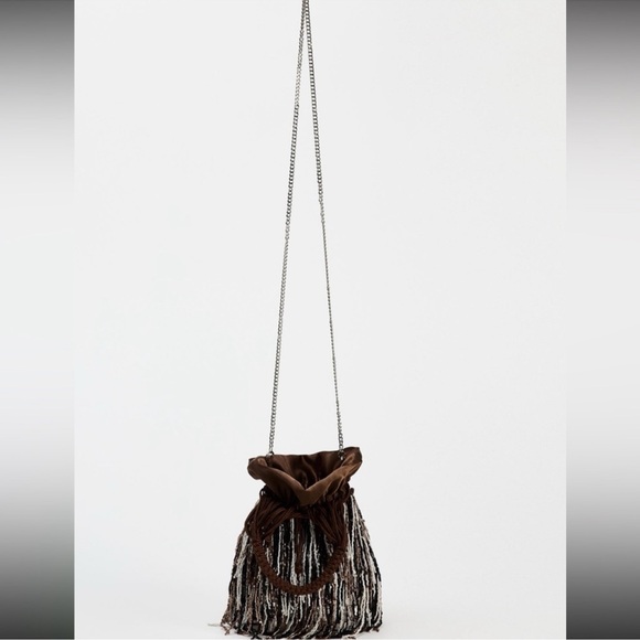 Brown Fringe Handbag - Picture 3 of 5